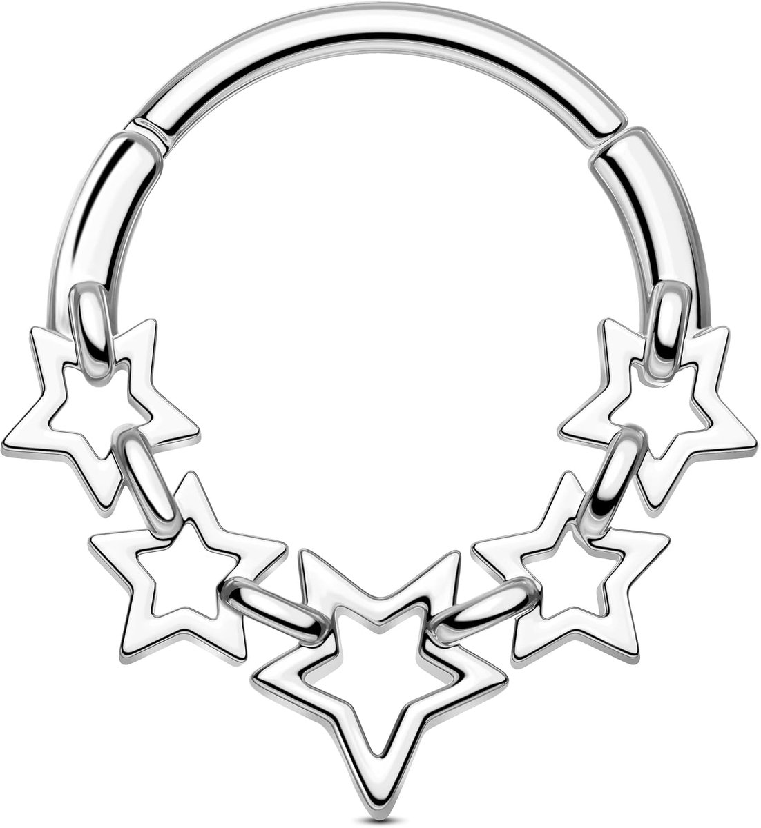 Star Helix Oorbel 16G Septum Ring Neus Hoops Kraakbeen Oorbel Rvs Conch Oorbellen Tragus Piercing Sieraden