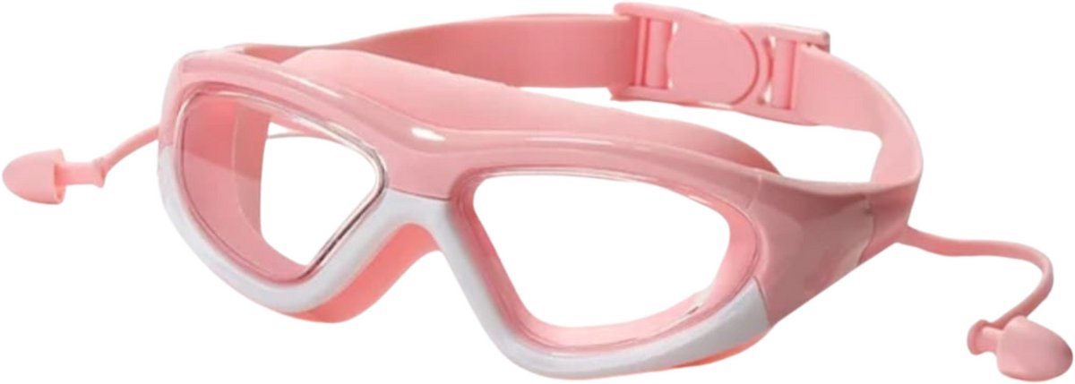 Kinder Duikbril met Oordopjes – Zwembril - Zwembrillen - Anti-Fog & Waterdicht – 4-12 jaar – Met Clipsluiting – Roze