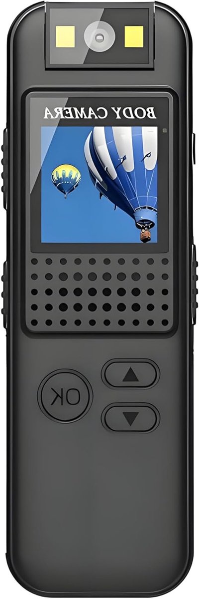 Mini Body Camera - Draagbare Camera Clip - Beveiliging Opnemen - 180 Graden Draaibare Lens - 128GB Opslag - Zwart