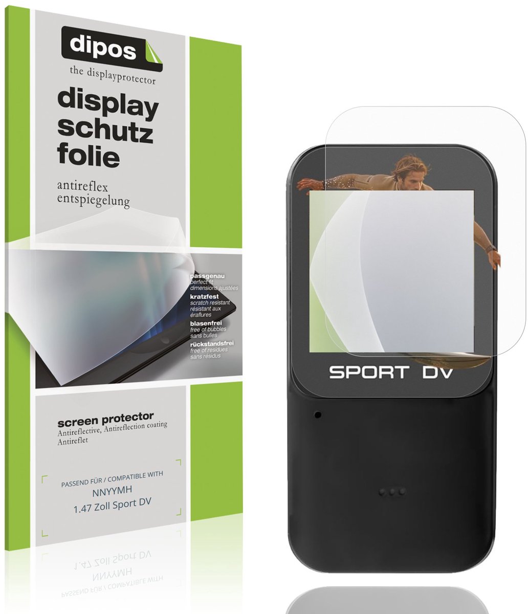 dipos – 4x Matte Beschermfolie geschikt voor NNYYMH 1.47 Inch Sport DV | Krasbestendige & antireflecterende Screenprotector Ultra-Thin