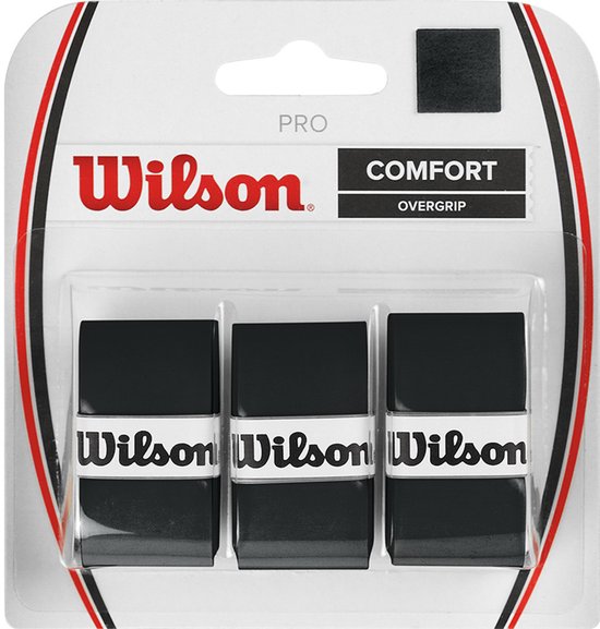 Wilson Pro Overgrip Zwart - Comfortabele grip voor tennisrackets
