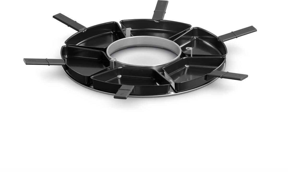 höfats CIRCLE Pannen-Set 35 6 stuks incl. houten spatel, pannen om gerechten warm te houden, te bereiden en te gratineren, uitbreiding voor de CIRCLE tafelgrill met antiaanbaklaag