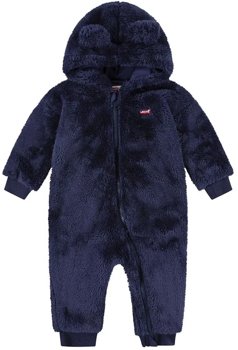 Levi´s ® Kids Bear Sherpa Lange Mouw Romper 9 Months Jongen Naval Academy
