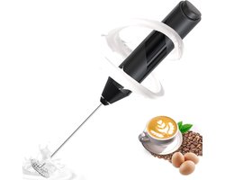 Handzame Melkopschuimer - Melkschuimmaker Koffie - Drankjes Maken - 3 Snelheden Instelbaar - Werkt op 2 AA Batterijen - Zwart