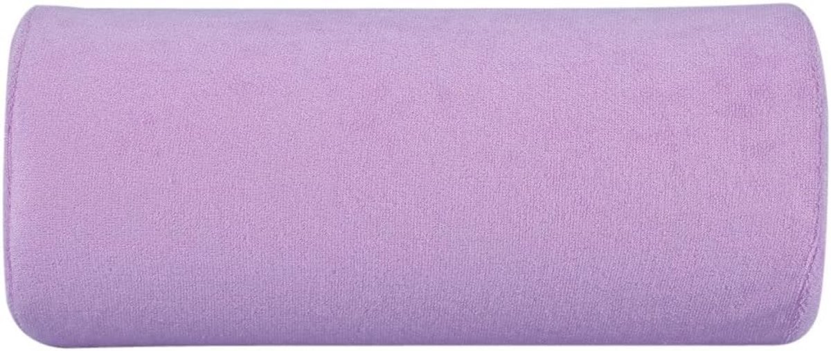 Nagelart Kussen - Paars - 30 x 13 cm - Zacht Pluche en Sponsmateriaal - Voor Nagelsalon en Thuisgebruik