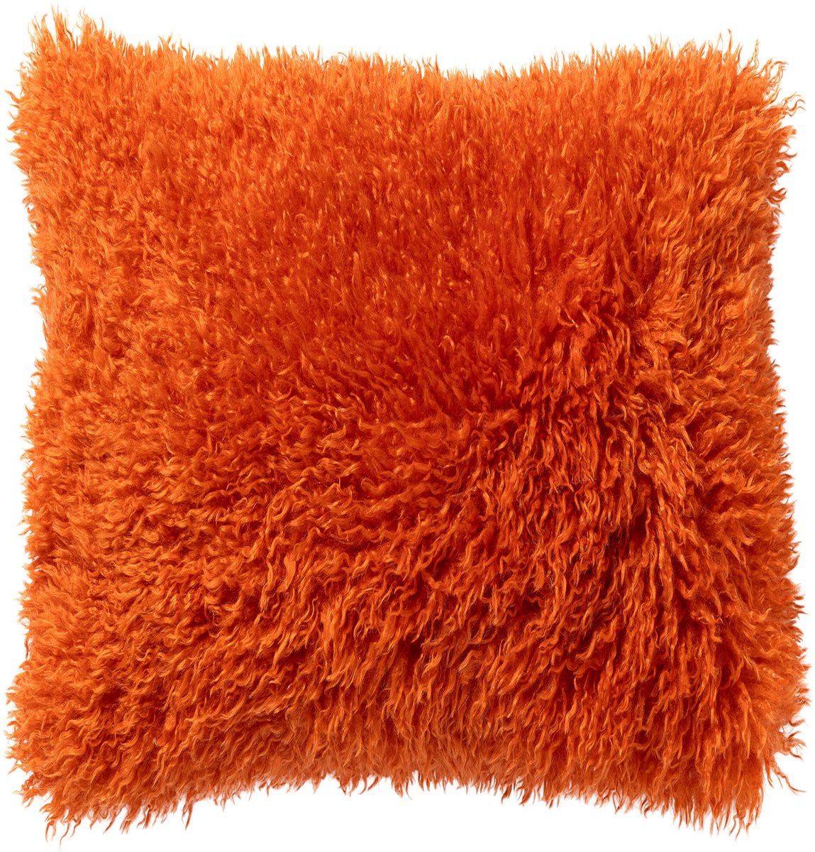 Dutch Decor IBBY - kussenhoes 45x45 cm - gerecycled - fluffy - Apricot Orange - oranje - met rits - zonder binnenkussen