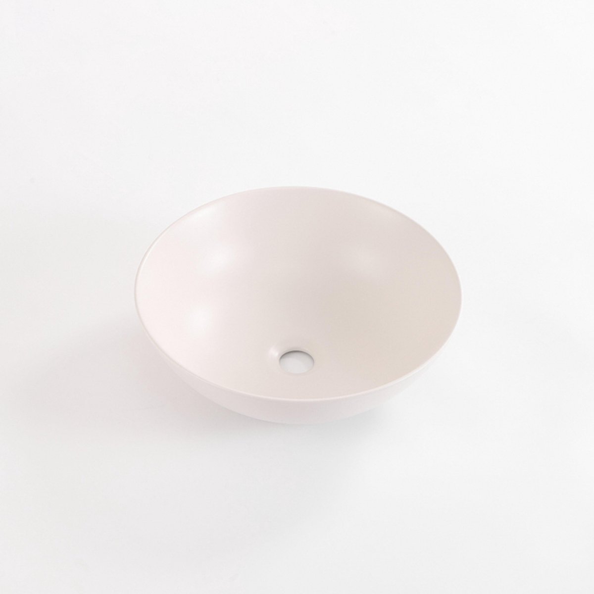 QeramiQ Dely Waskom - 40x40x14cm - rond - keramiek - linnen
