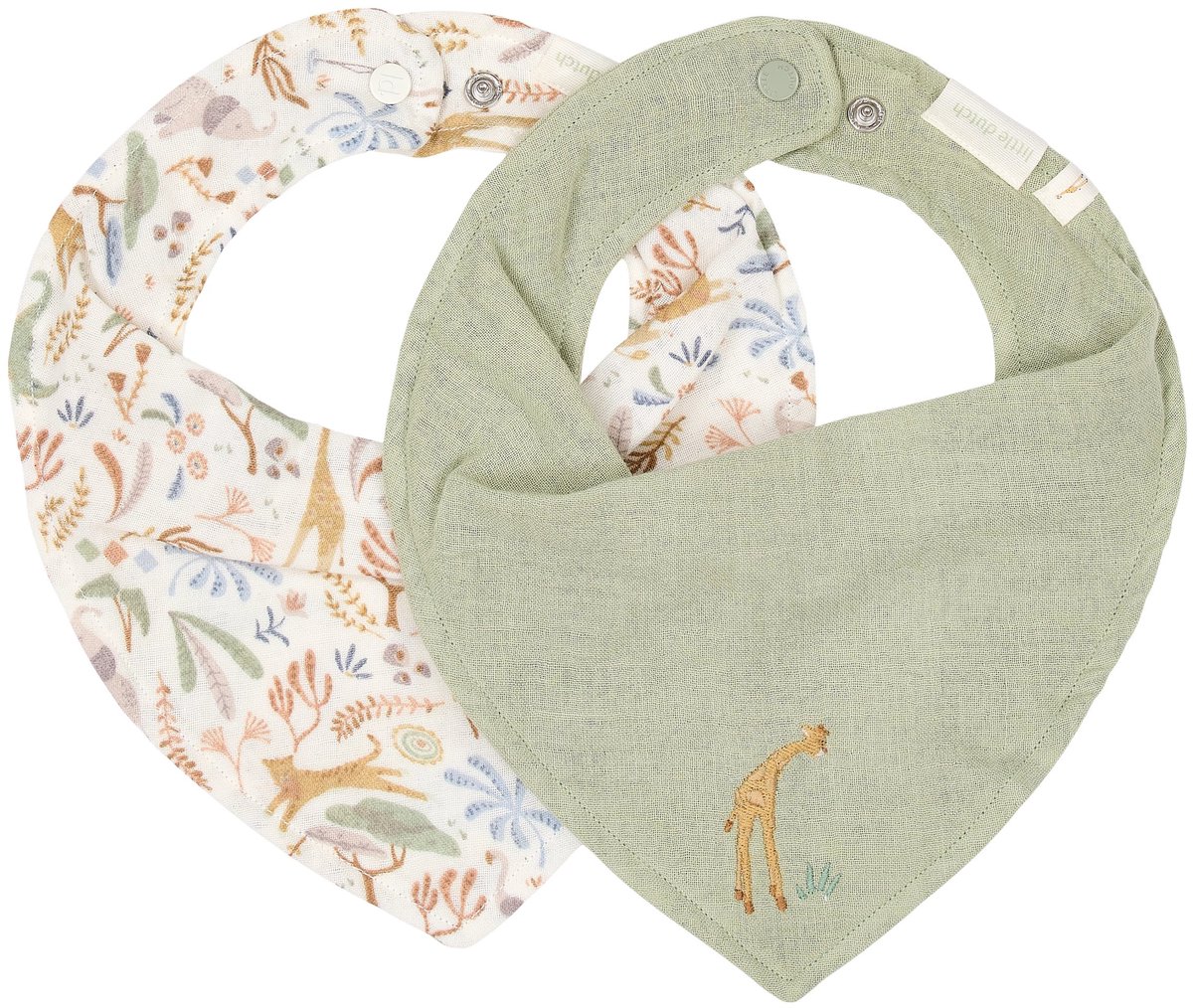 Little Dutch Safari Wonders Bandana Slab - 2-Pack - Groen