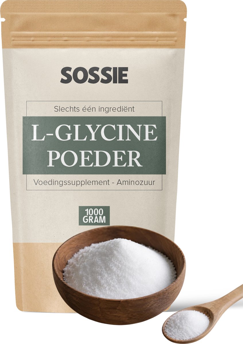 L-Glycine Poeder 1 kg – 100% Glycine – Aminozuur – 333 Porties – Zonder Toegevoegde Vulstoffen
