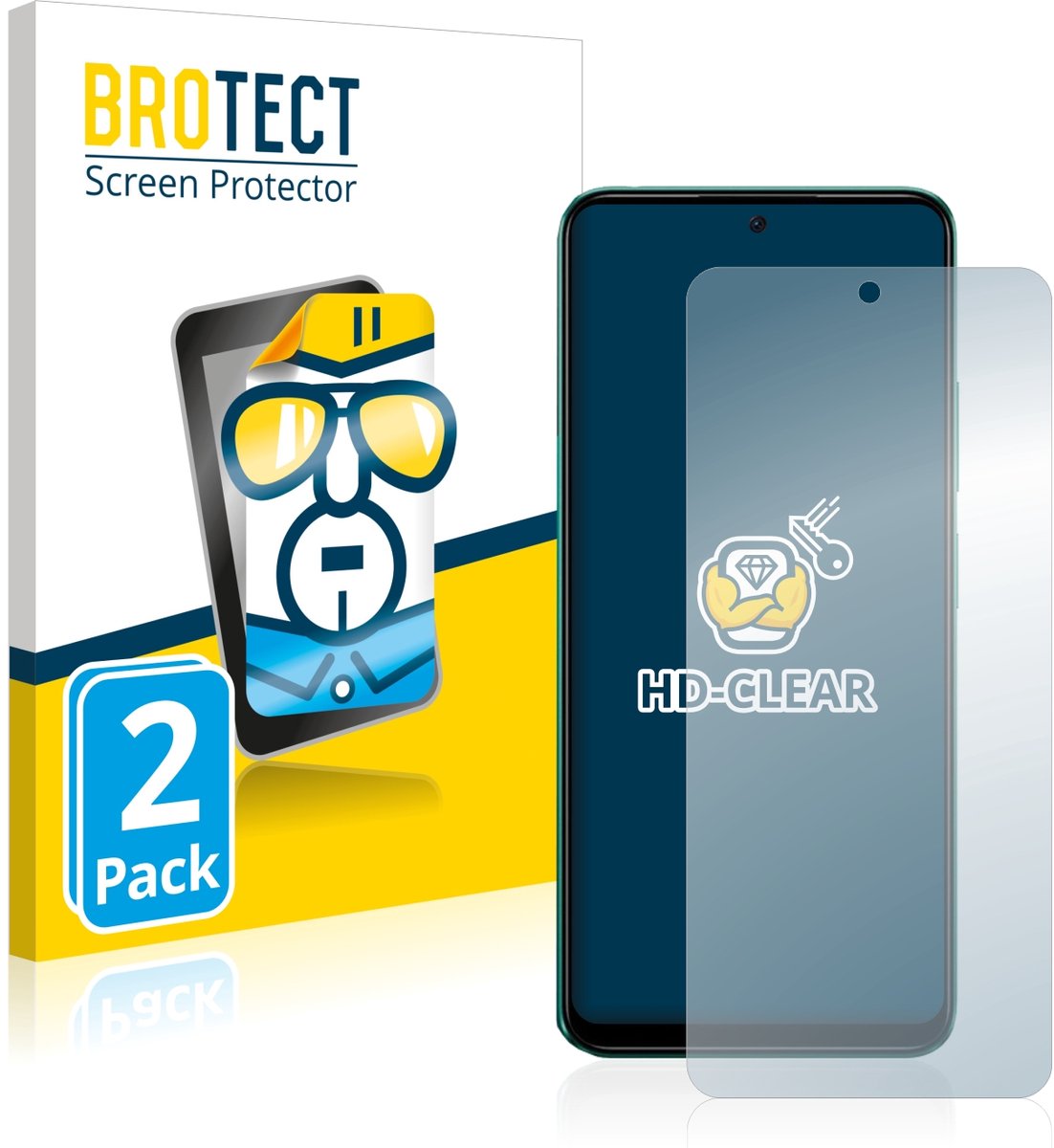 BROTECT - Screenprotector voor Xiaomi Poco X5 - Folie Beschermfolie transparant 2 Stuks