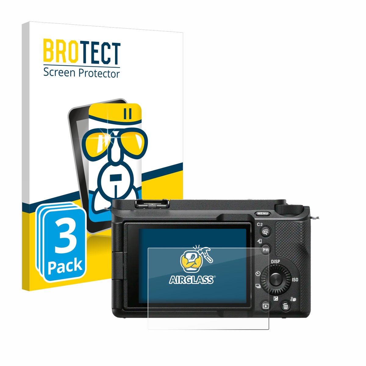 Screenprotector 3 Stuks voor Sony Alpha ZV-E1 Beschermglas transparant