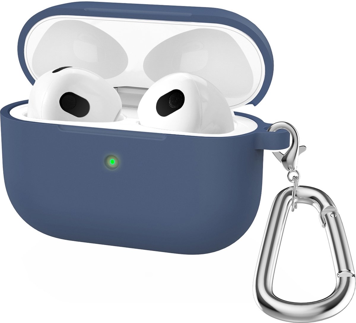 Mobigear Hoesje geschikt voor Apple AirPods 3 Hoesje Flexibel Siliconen | Mobigear Classic - Blauw