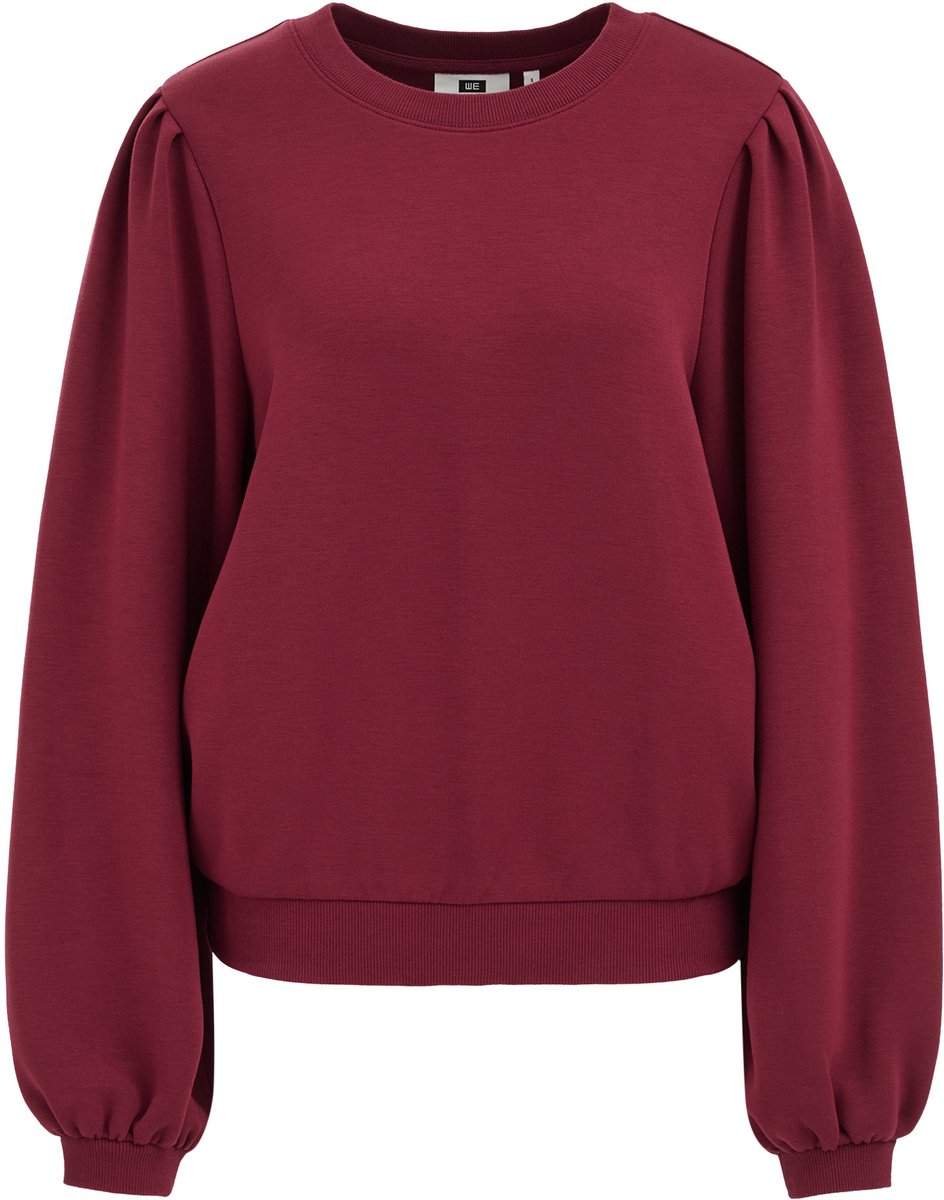 WE Fashion Dames jersey sweater met ballonmouwen