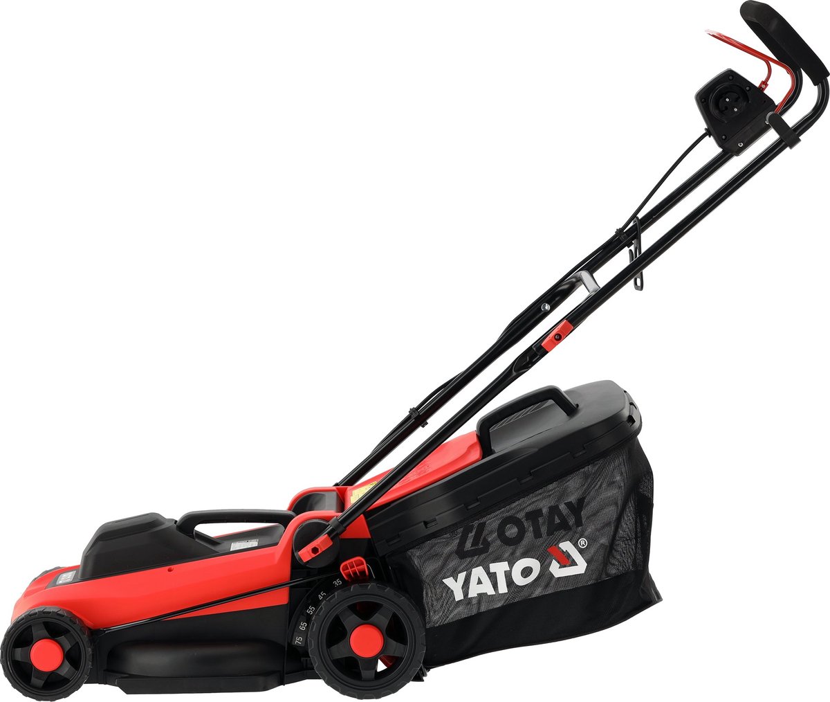 YATO Elektrische Grasmaaier YT-851991 – 1500W – Maaibreedte 36 cm – 6 Maaihoogtes – Opvangbak 40 Liter met Vulindicator thumbnail 3