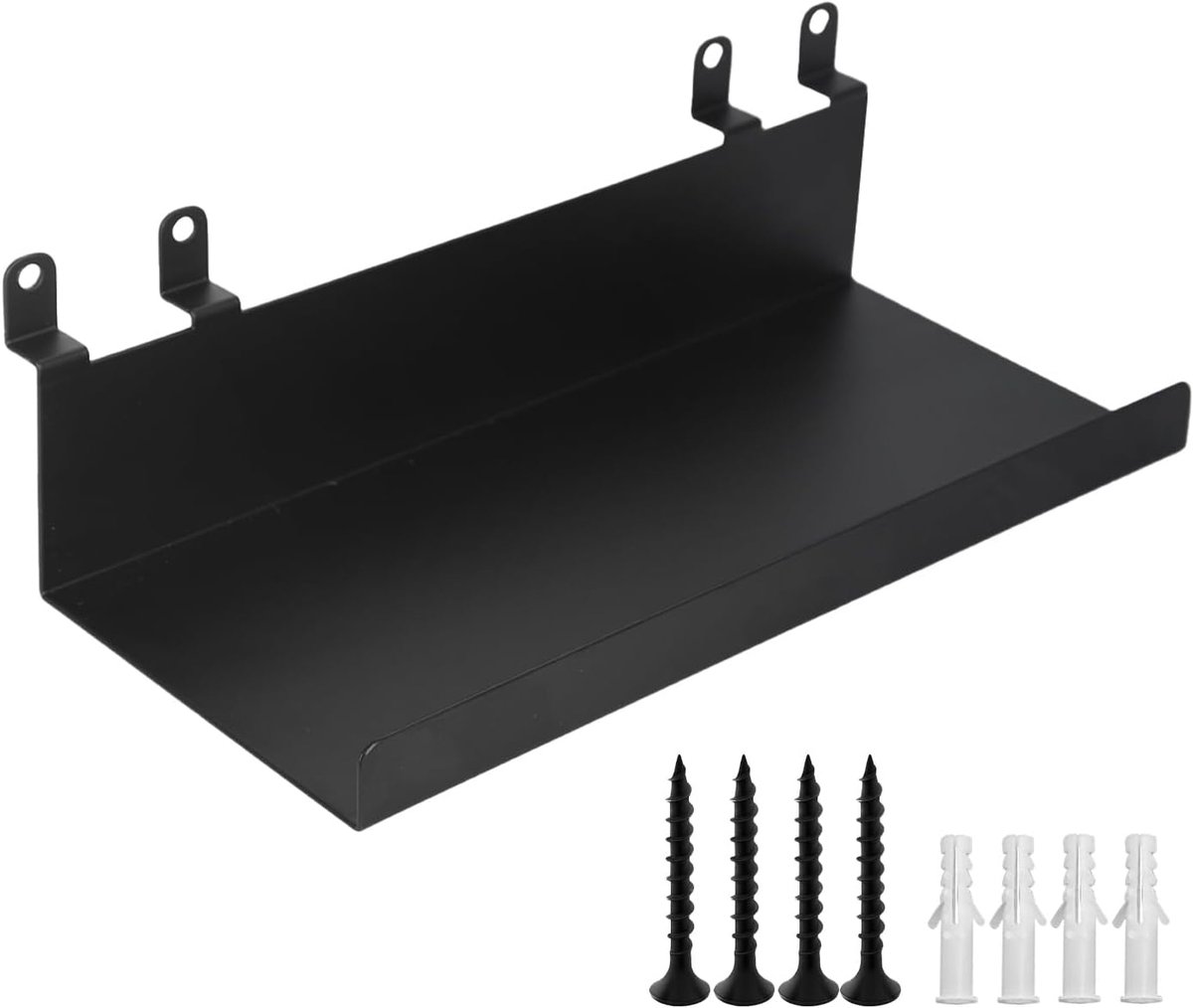 Wandrek voor akoestische panelen, 25 x 11 cm, metalen wandplank en organizer, rek, akoestische panelen, accessoires voor woonkamer, kantoor en keuken (25 x 11 cm)