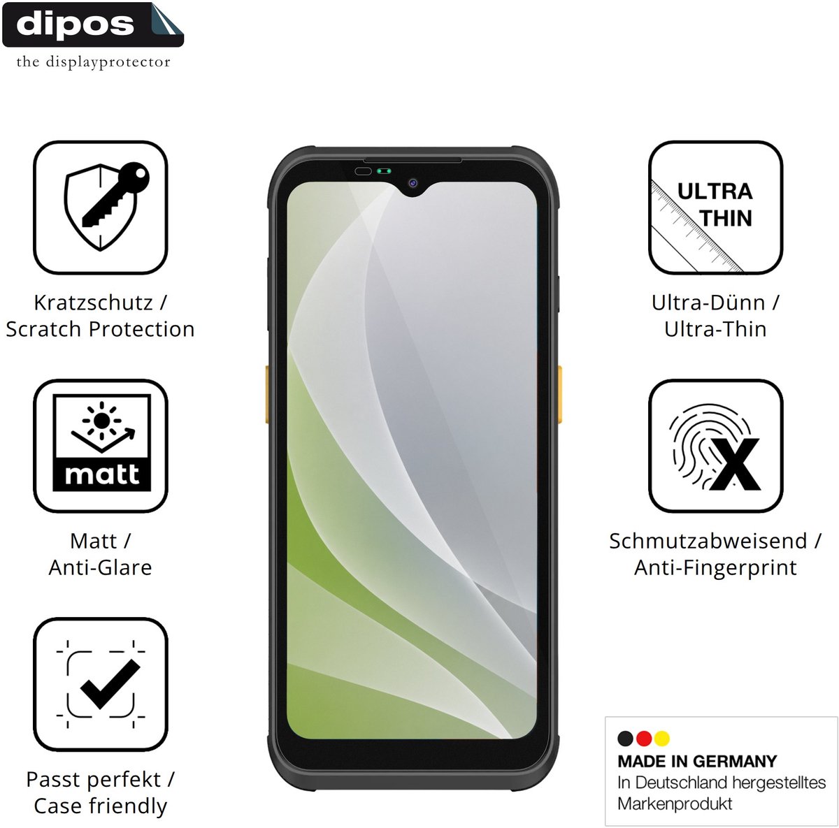dipos – 4x Matte Beschermfolie geschikt voor Conker SX65 | Krasbestendige & antireflecterende Screenprotector Ultra-Thin