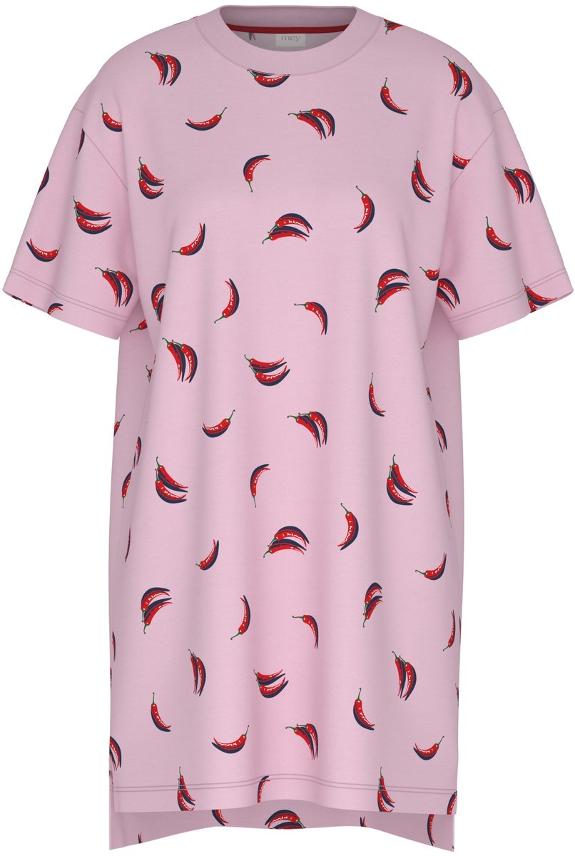 Mey Damen Bigshirt Met Korte Mouwen Serie Spice It Up Soft Pink