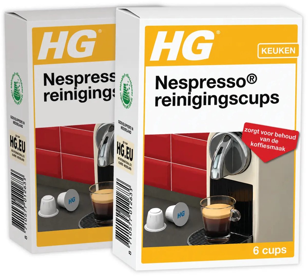 HG Nespresso reinigingscups - 2 Stuks