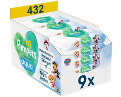 Pampers Harmonie Aqua Billendoekjes - Paw Patrol - 9 x 48 stuks (432 doekjes)