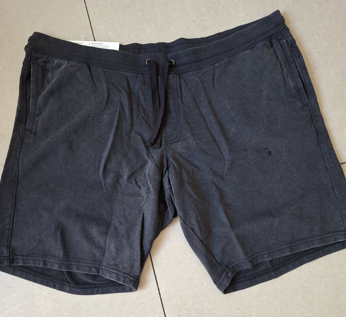 Livergy Korte Heren Jogging Broek / Zwart Washed / 4 XL 68/70 / Met Steekzakken en Achterzak