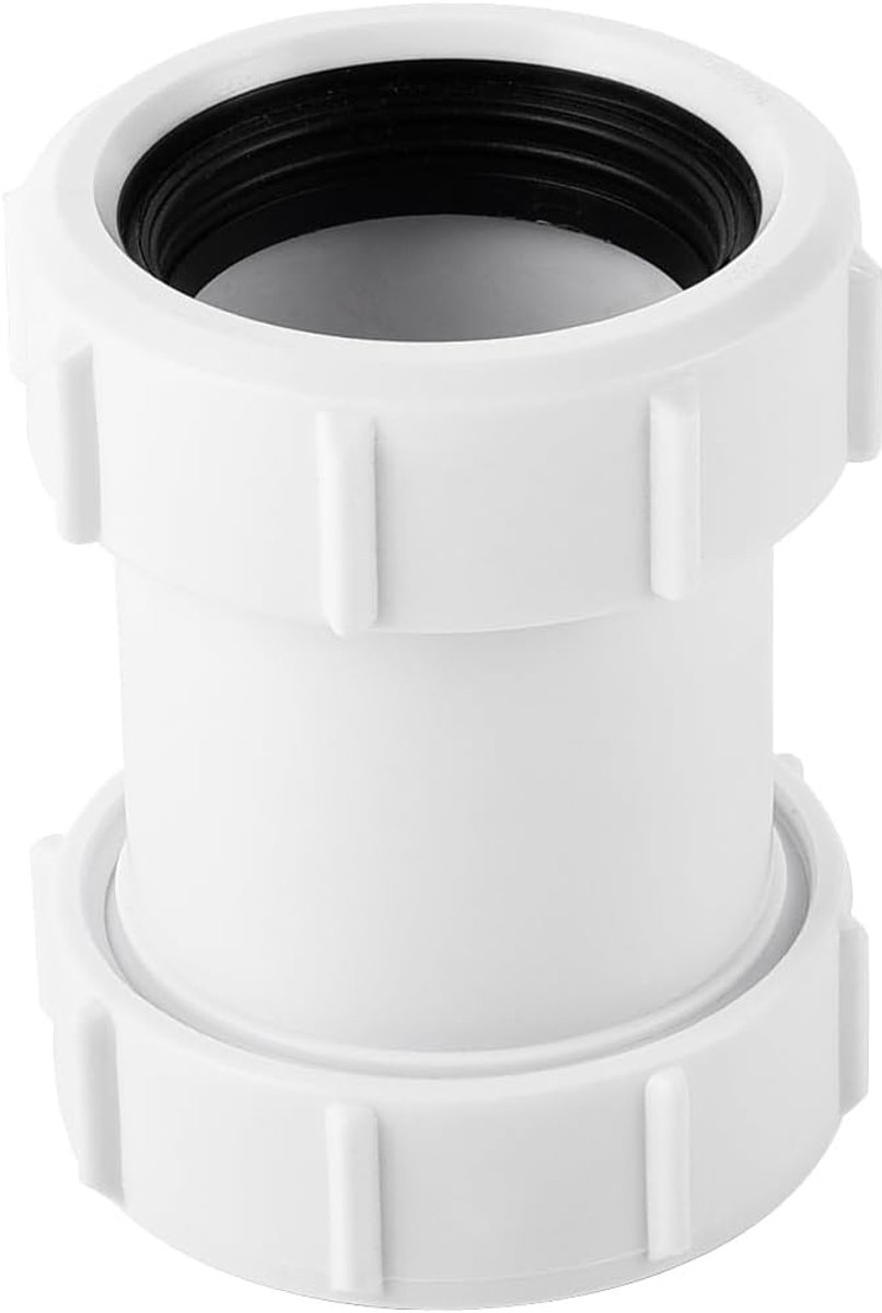 buisconnector 40 mm PVC buisconnector compressie Joiner koppeling geschikt 1/2 inch bad afvalpijp schrijnwerker (pak van 1)
