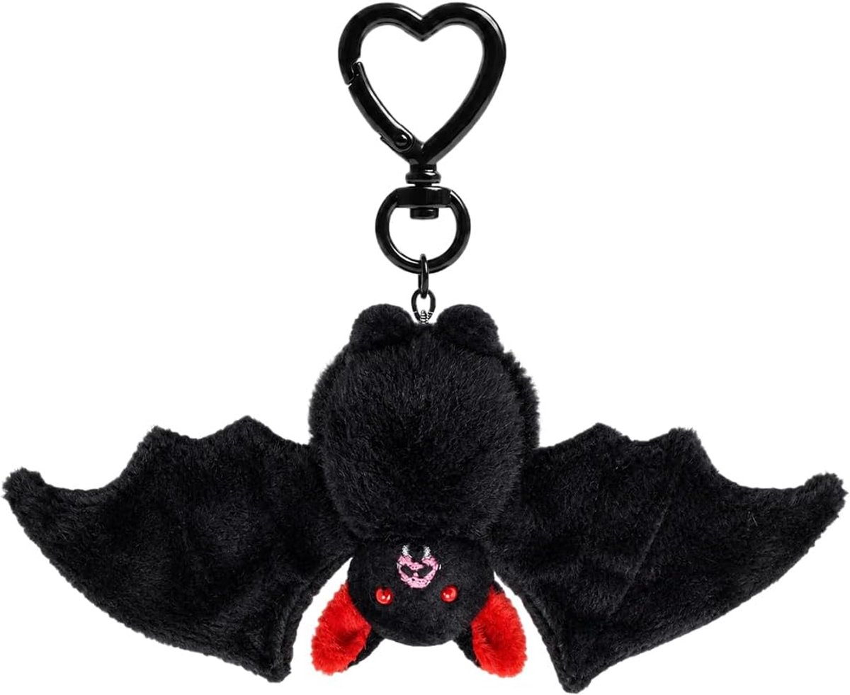 Sleutelhanger Zwart met Hart Karabijn, Gotische Donkere Stijl Hanger voor Sleutelbos Tas Rugzak, Halloween Enge Deco Accessoire Vrouw Man