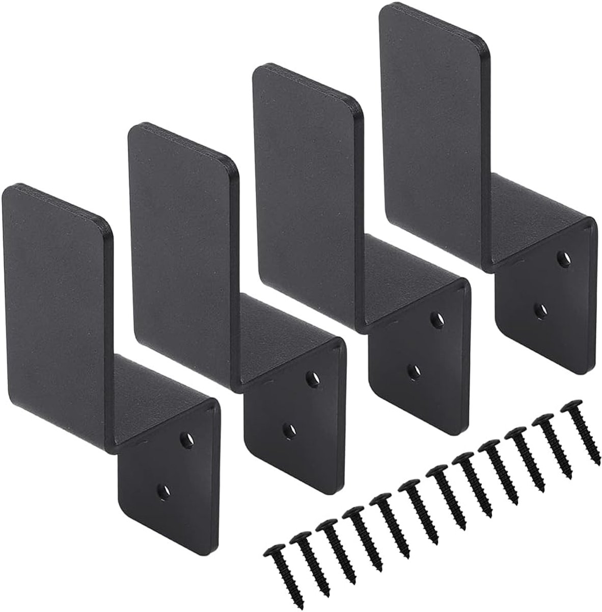 2x4 deurbarricadebeugels (4 stuks) Drop Open Bar Houder Staal Z Beugel voor 2 bij 4 timmerhout als veiligheidsdeurversterking, deurstoorzender, gereedschapshanger voor uw huis, schuur, garage, poort