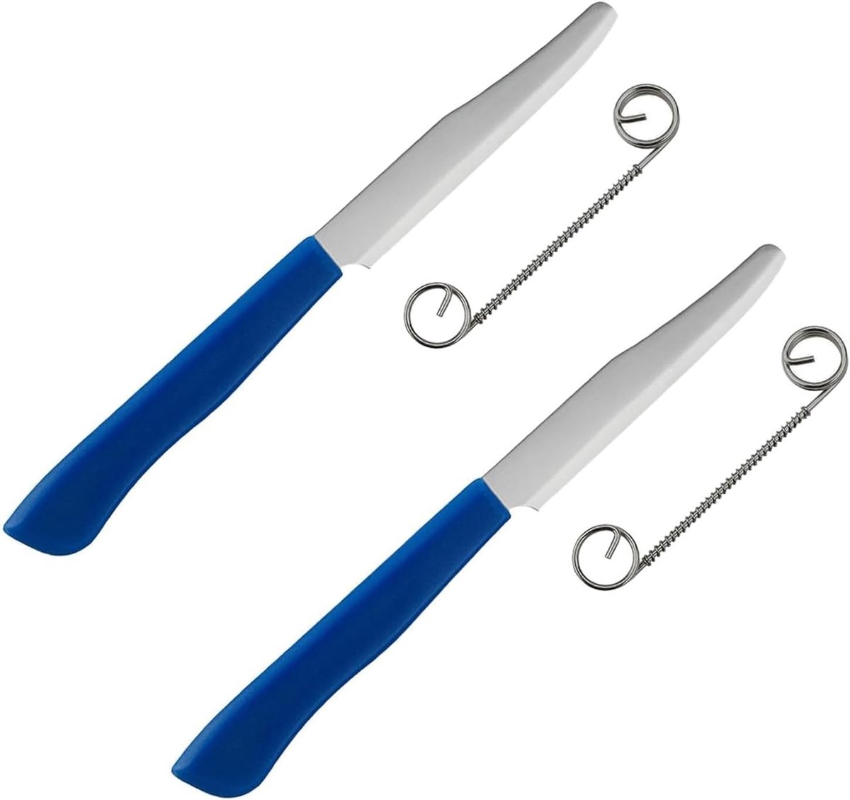 3 en 1 Couteau À Fruits De Printemps 2 Pcs Couteaux De Découpe Rapide Avec Ressort Amovible Couteau À Trancher Rapide Couteau Cuisine en Acier Inoxydable Pour Tomates Et Pommes De Te
