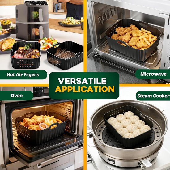 Accessoires voor heteluchtfriteuse, airfryer accessoires voor Philips Airfryer 4000 Series Stacked Dual Basket 10L, siliconen mal accessoires voor Philips NA460/NA462 10L, Air Fryer siliconen bakvorm — afbeelding 5