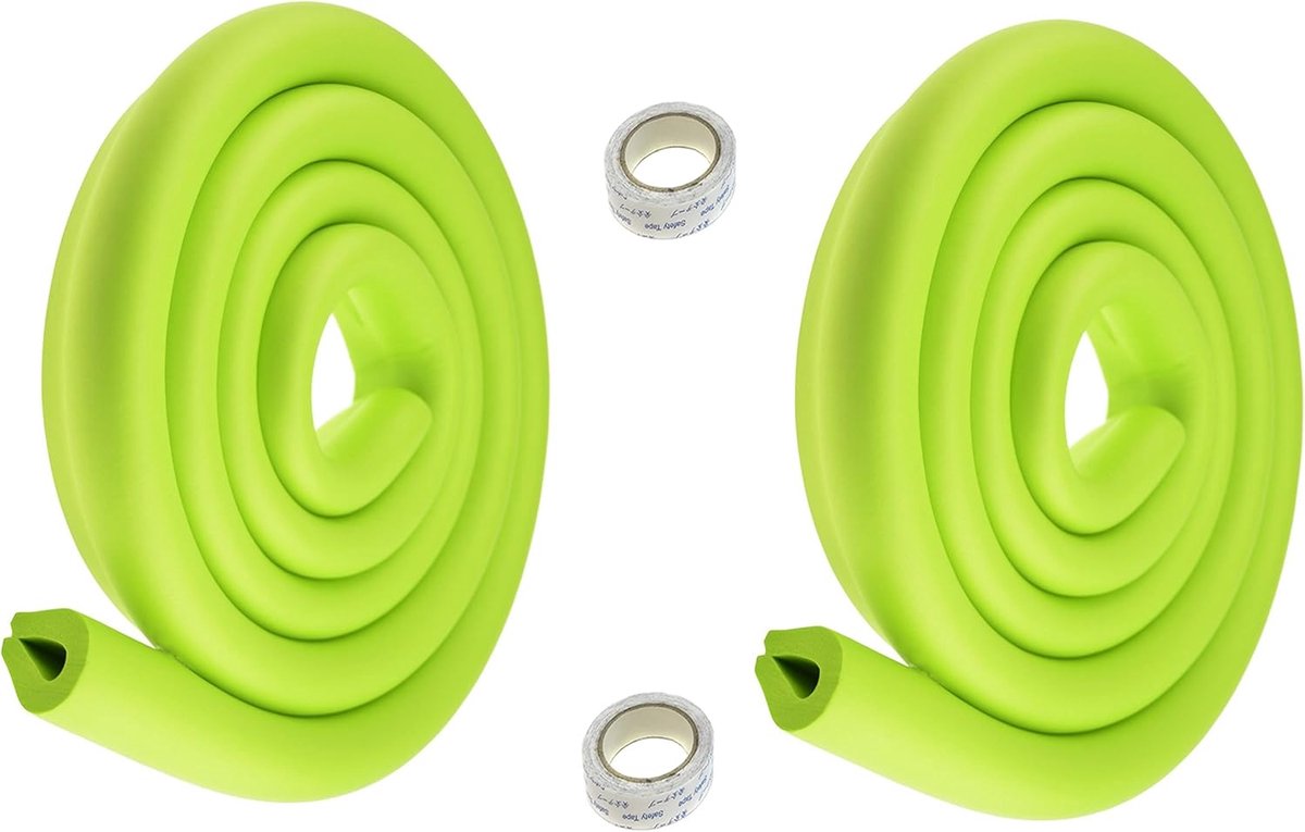 Randbeschermer van 3,7 m U-vorm, 4 m (2 x 2 m), extra dikke schuimrandbescherming, kinderbescherming, voor glazen tafelrand, meubels en meer, kinderbeveiliging voor senioren en baby's