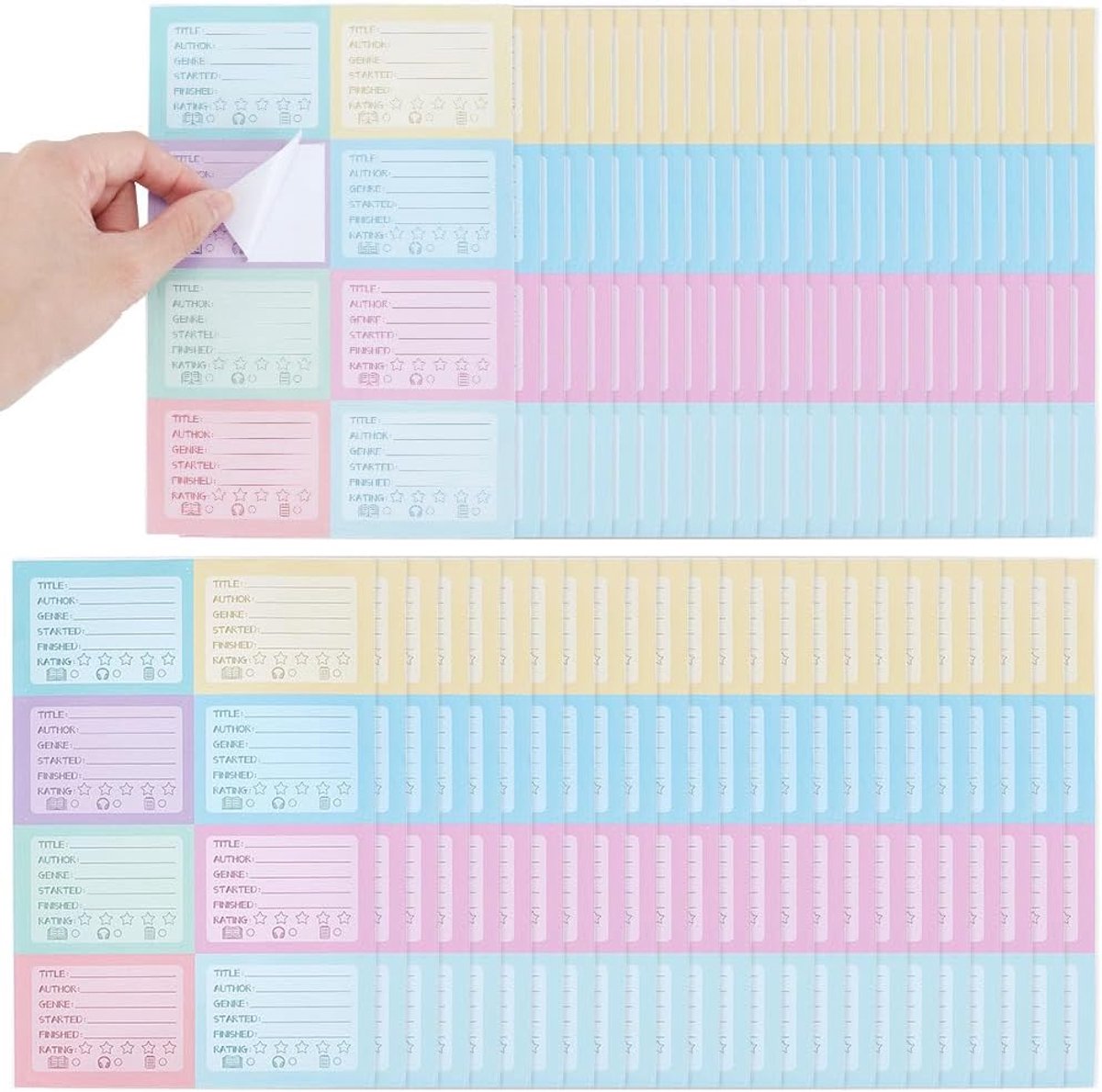 50Pcs Kleurrijke Boek Review Stickers Voor Lezers Zelfklevende Stok Lezen Journal Sticky Notes Lezen Log Tracker Boek Liefhebbers Terug naar School Gift Boekachtige Geschenken
