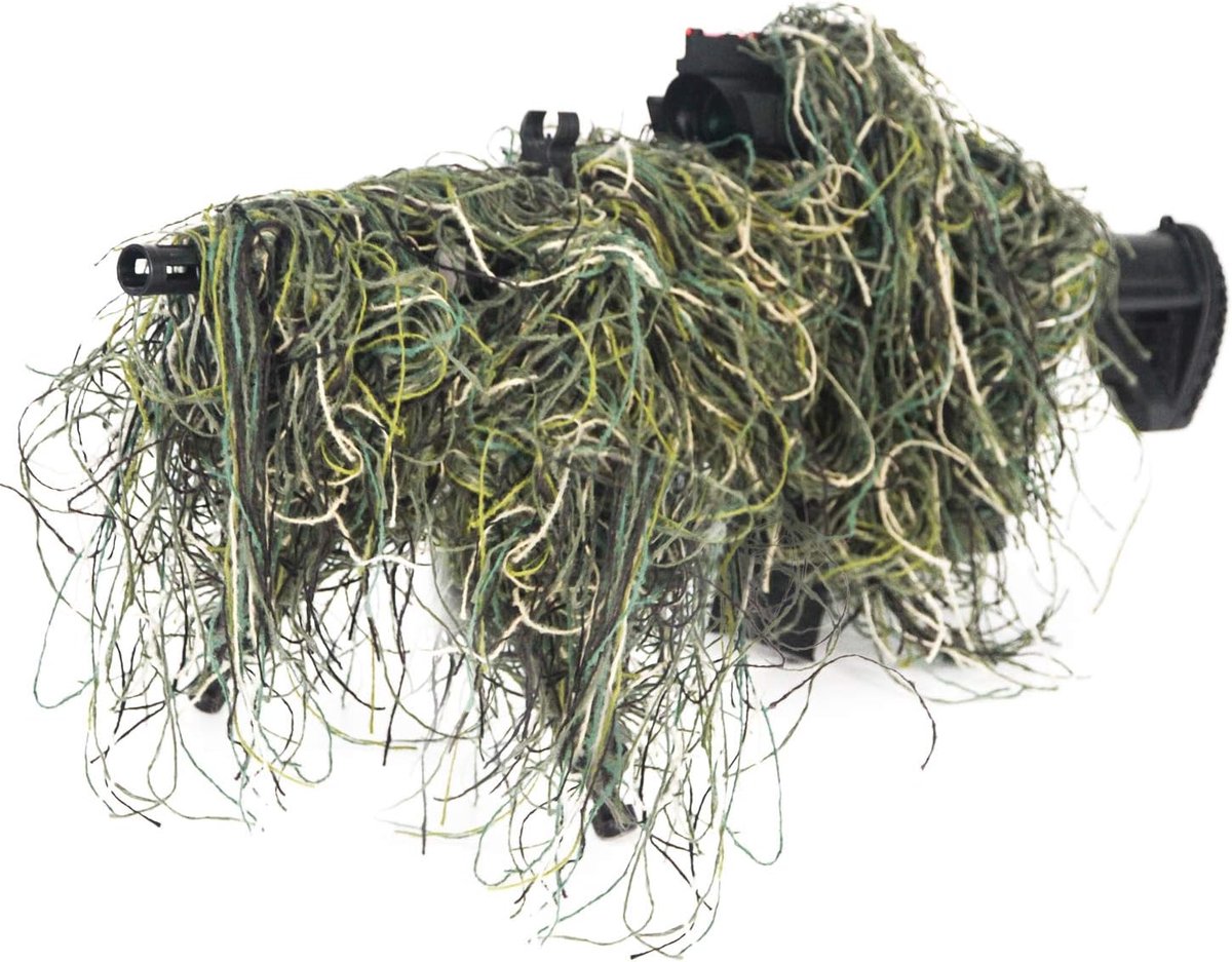 3D Rifle Gun Wraps Cover Gebruik Elastische Band Voor Camouflage Bos Jacht Ghillie Pak
