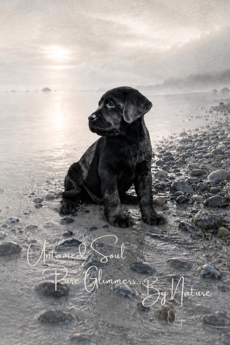 Onyx: Untamed Soul, Pure Glimmers… By Nature: A Quiet Luxury Black Labrador Puppy Journal - Calm Strength & Mindful Grounding, Raw Nature and ... 6 x 9 | 3.5mm Dot Grid Seamless Edge-to-Edge