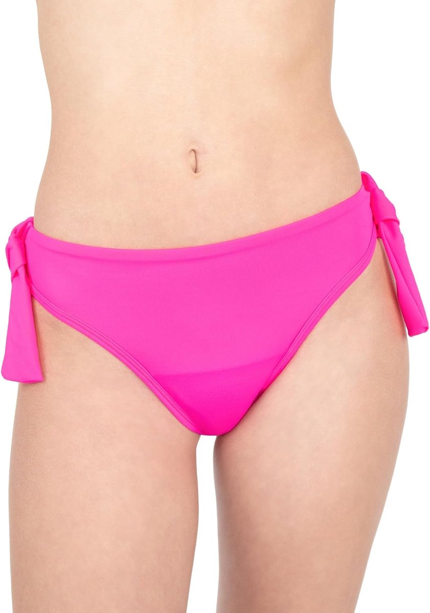 Bikinibroekje van PU met roze strik