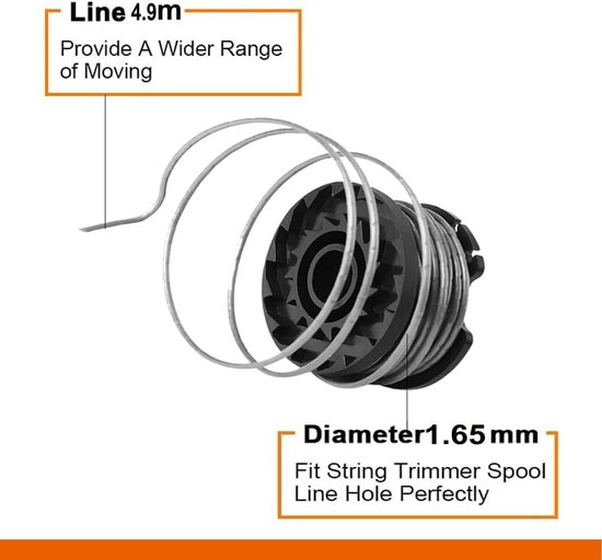 Spoelen voor Bosch EasyGrassCut 18 23 26 Art 23 26 grastrimmer, spoelen voor draadsnijder (BOSCH F016800569 / F16800385, 2 stuks) — afbeelding 3