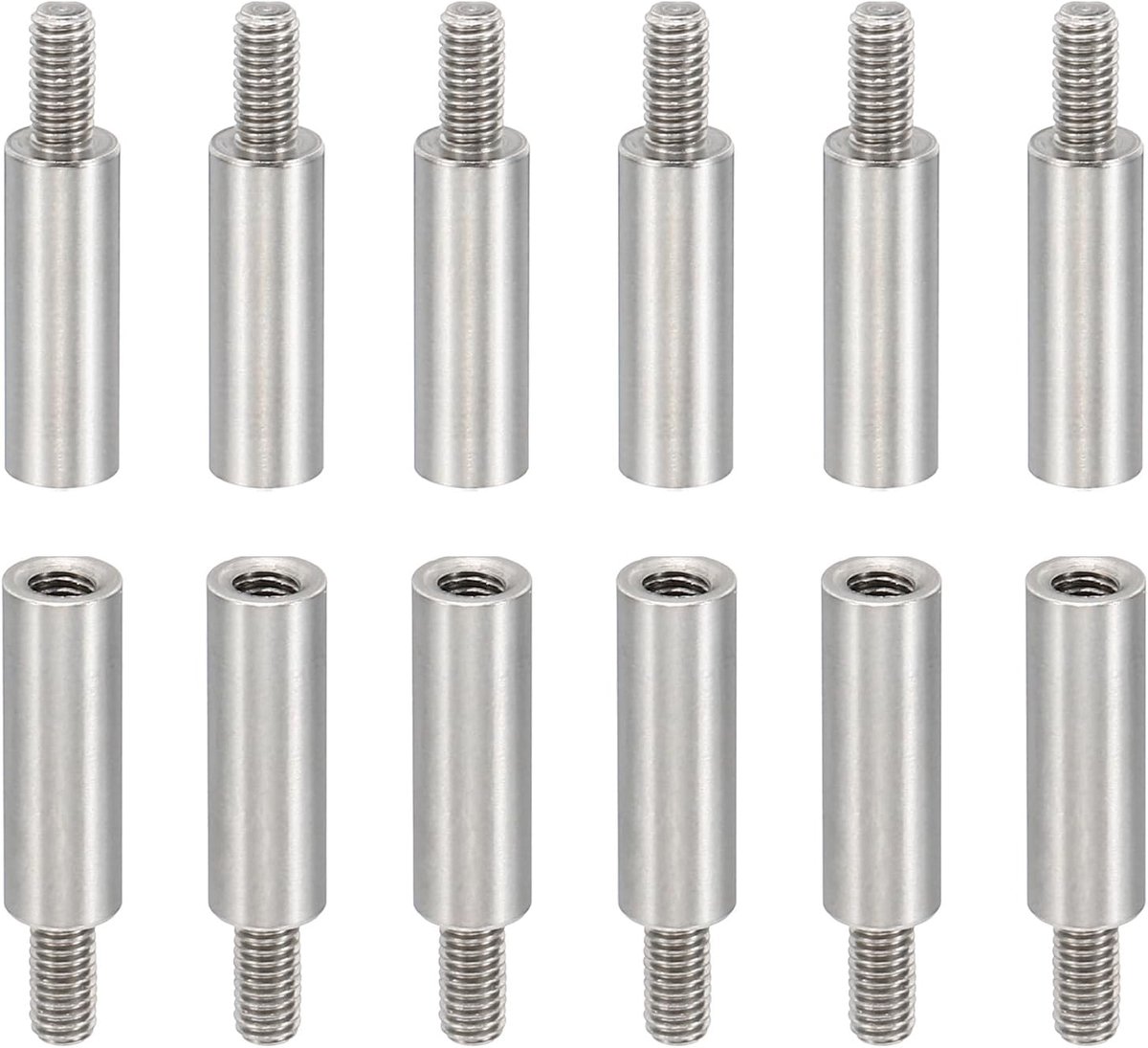 24 stks M3 afstandhouders, M3 16+6 mm afstandhouders afstandhouders aluminium schroefdraad afstandhouders kit 3 mm ID 5 mm OD metrische mannelijke vrouwelijke draad adapters voor printplaat