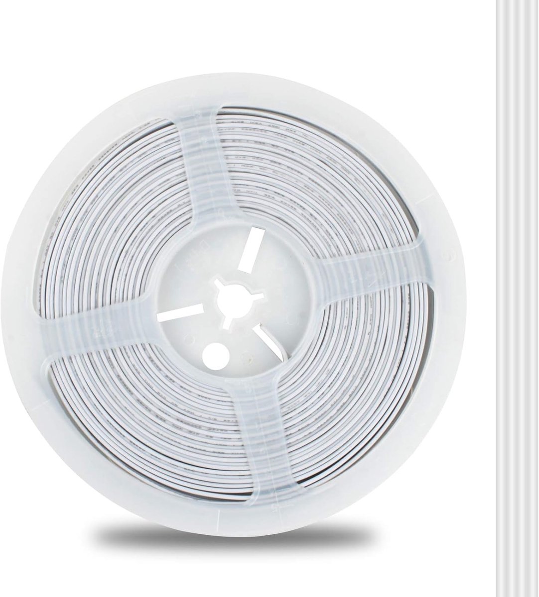 32,8 ft/10 m 4-pins RGB elektrische draad LED strip verlengkabel kabel voor SMD RGB 5050/3528 LED Strip Light, wit | Flexibele koperen kabel buitendiameter 1,6 mm geschikt voor RGB SMD 5050 3528 LED-lichtstrips