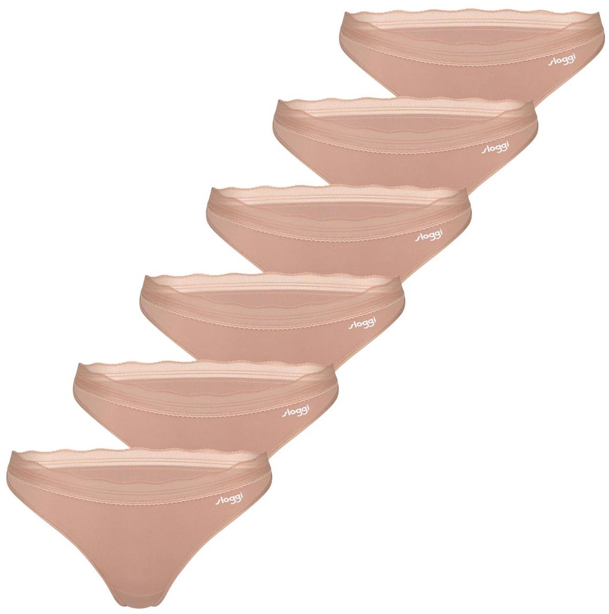 sloggi Dames string 6 pack Go Blush