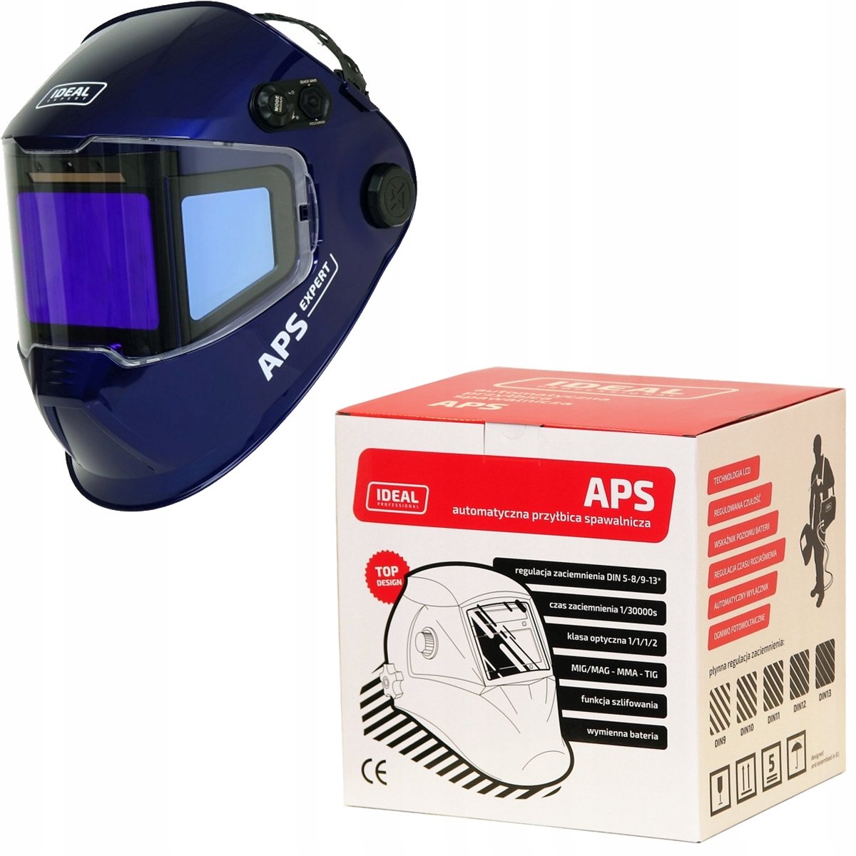 IDEAL Expert Panorama lashelm TrueView+ Blauw - Automatisch & Breed Zicht