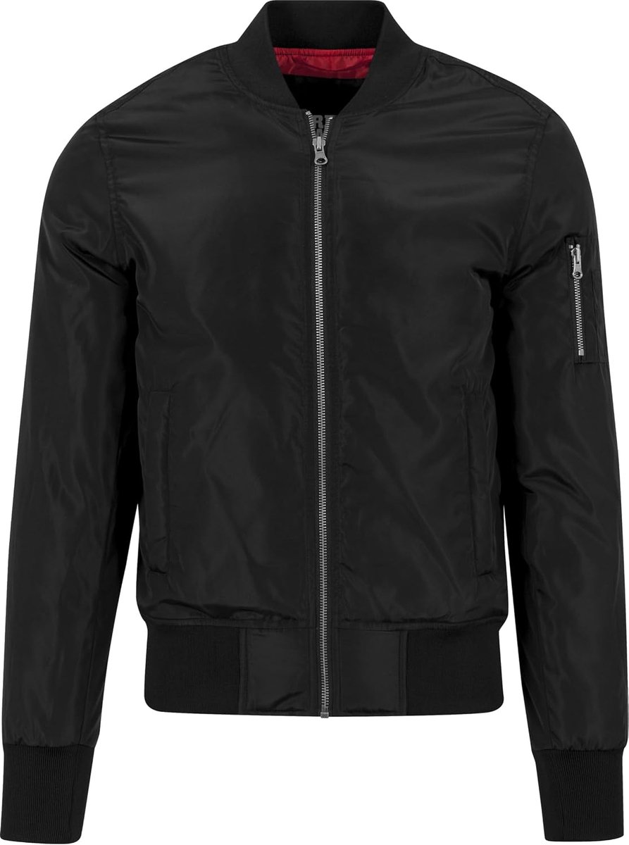 Classics 2-kleurige bomberjack voor heren, verkrijgbaar in vele verschillende kleuren, maten XS tot 5XL, zwart (black/black 17), XXL