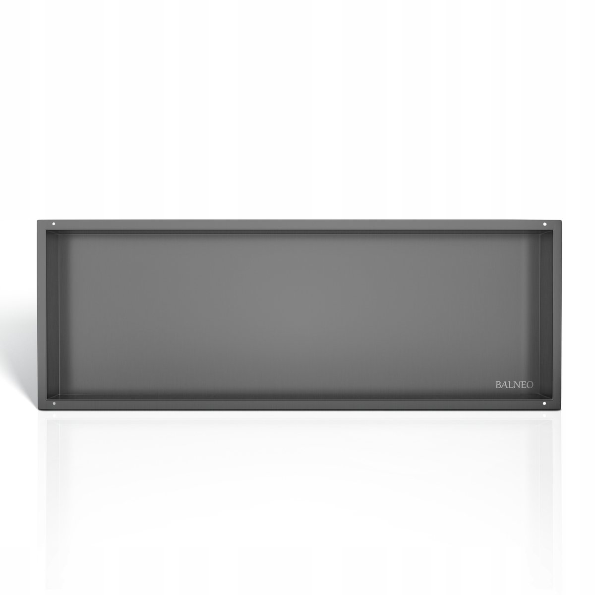 Balneo Inbouwnis 90x30x10 cm Gun Metal - Roestvrij Staal