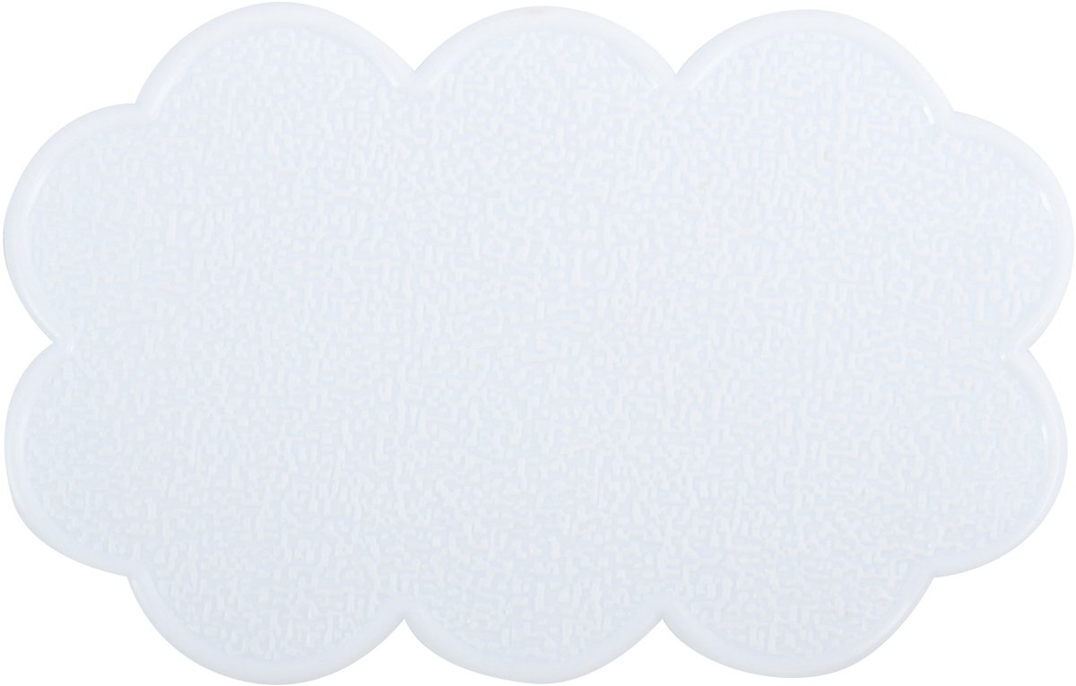 MSV Nuages Antislip Badmatten Set van 4 – Douchemat Antislip voor Bad en Douche – Wit PVC – 14,5 x 9 cm