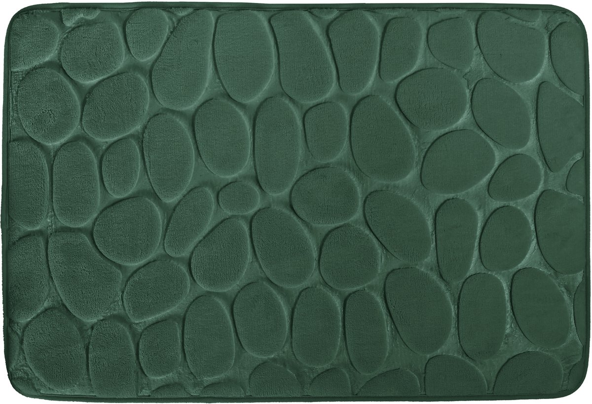 MSV Badmat Antislip – Zachte Absorberend Badkamer Mat met Kiezelsteendesign – Badmatten voor Douche en Bad