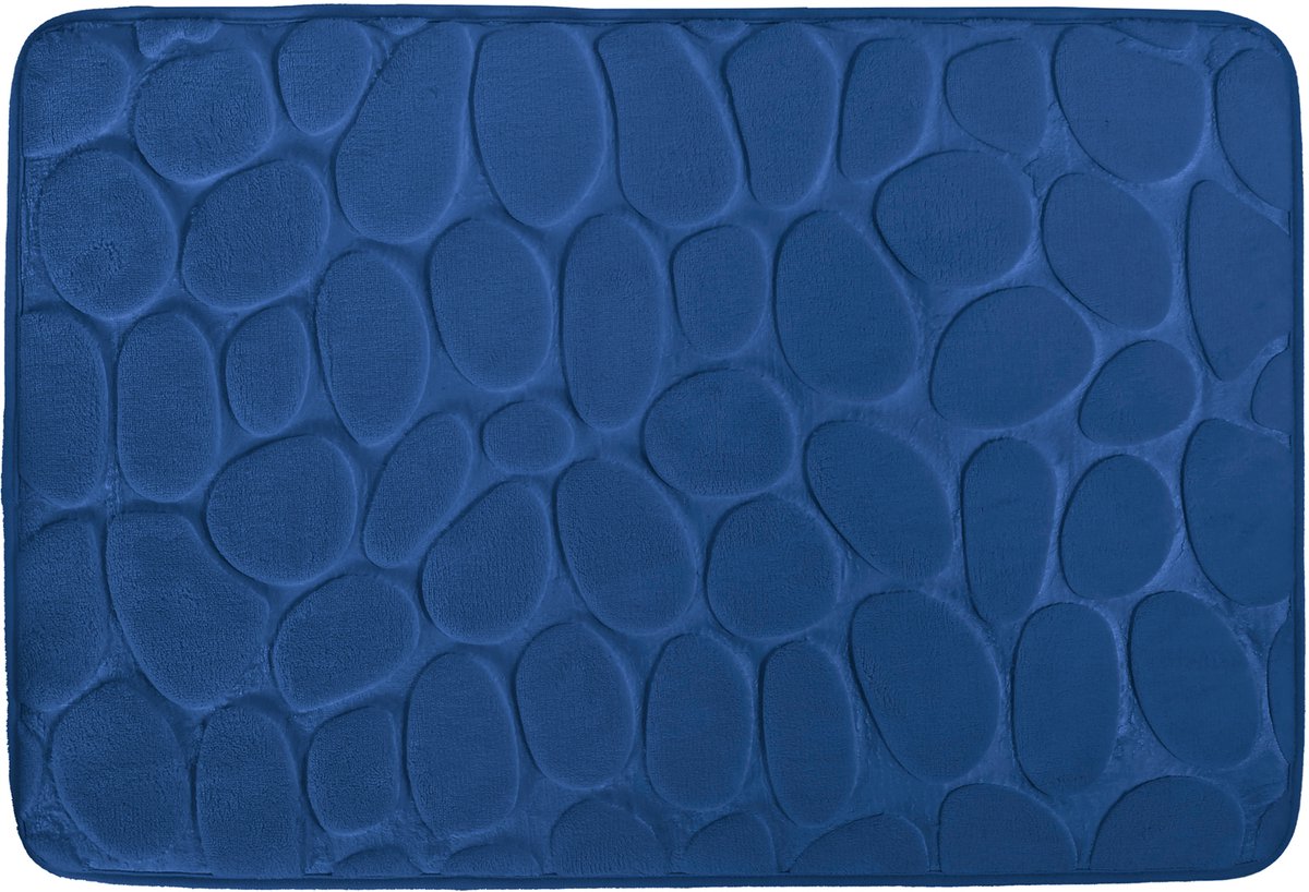 MSV Badmat met Antislip Onderzijde – Zachte Absorberend Badmat voor Badkamer – Badkamer Mat met Kiezelsteendesign