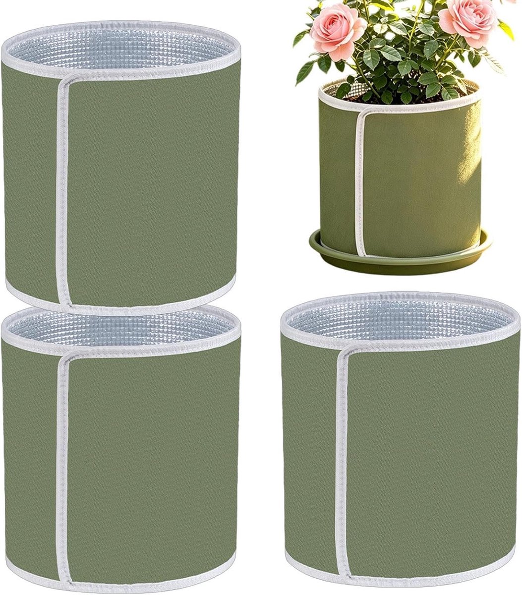 Plant Pot Isolatie Cover Herbruikbare Dubbelzijdige Folie Isolatie | Outdoor Bloem Pot Cover voor Outdoor Potted Houseplants Rose Bush Koud Weer Sneeuw Tuin Patio Gazon Balkon