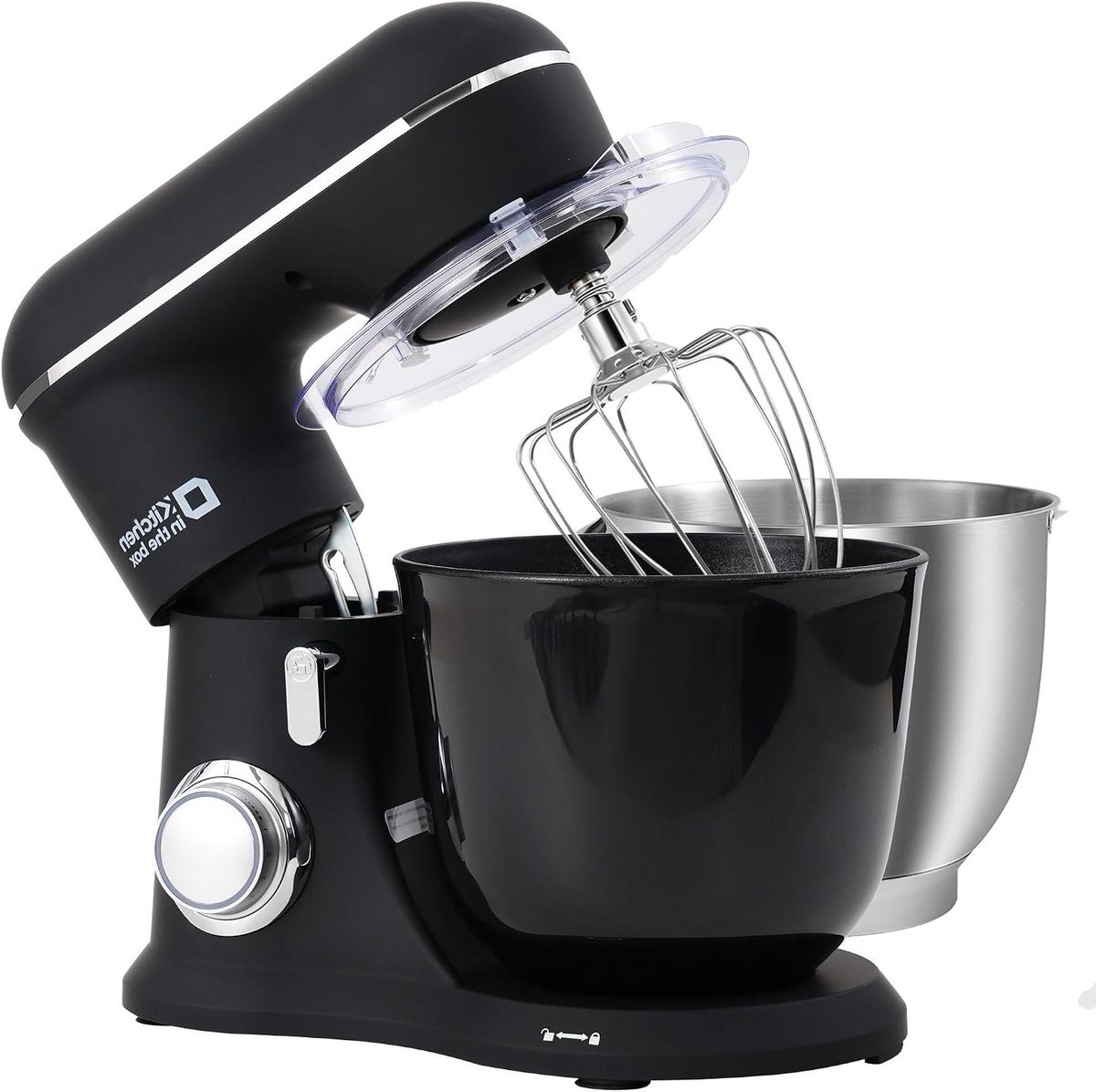Keukenmachine - Standmixer - Bakken en Koken - Dubbele Mengkommen - 4.5L + 5L - Zwart