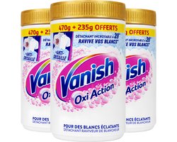 Vanish Oxi Action Whitening Booster Poeder - Vlekverwijderaar Voor Witte Was - 3x705g - Voordeelbundel