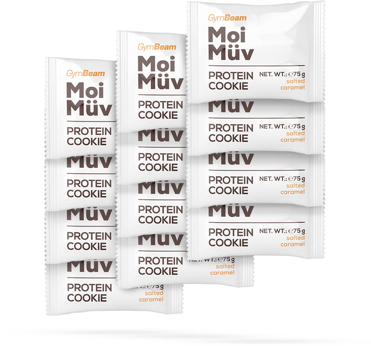 GymBeam MoiMüv Eiwit Koekje 12 x 75 g gezouten karamel
