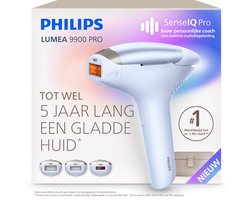 Philips Lumea 9900 Pro IPL Ontharingsapparaat – Tot 5 Jaar Lang een Gladde Huid, Realtime Persoonlijke Begeleiding en 3 Opzetstukken voor Lichaam, Gezicht & Gevoelige Zones, BRC333/00