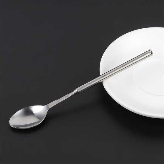 Telescopische Lepel - Roestvrijstaal Lepel - Serveren op afstand - Verstelbare steel - 62 cm - Zilverkleurig — afbeelding 2